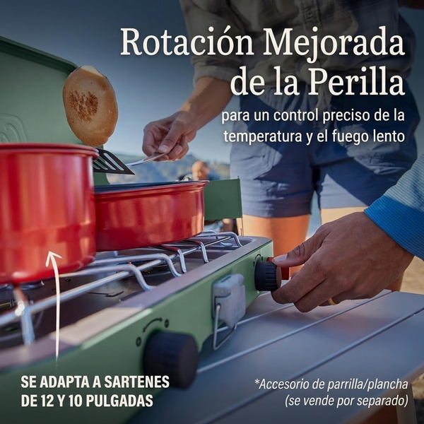 Estufa para Acampar Coleman de 2 Quemadores Cascade 222