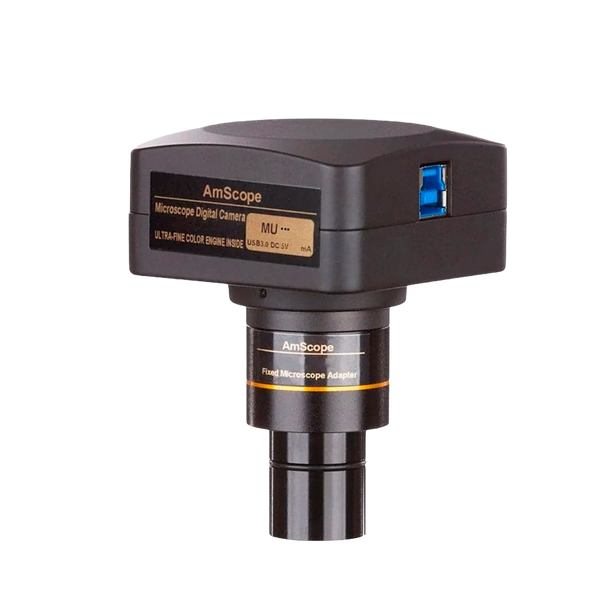 Cámaras para Microscopio AmScope Sensor CMOS a Color USB 3.0 de Montura C hasta 20 MP con Lente Reductor ²⁶