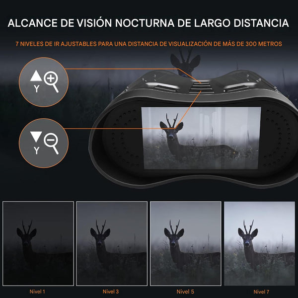 Binoculares con Visión Noctura Zoom Digital 8X con Cámara Digital