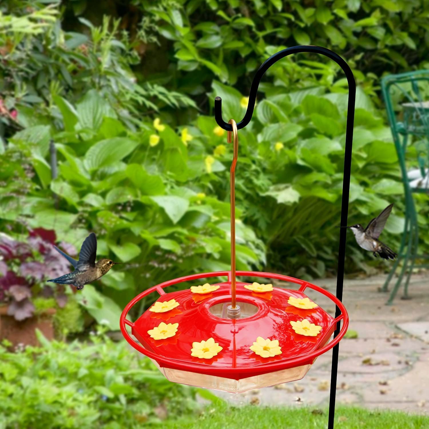 Bebedero Para Colibríes De Vidrio - Colgante, Con Múltiples Puertos, Para Jardín, Balcón O Ventana - Decoración Y Observación De Aves