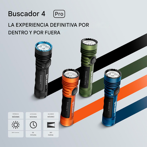 Linternas de Mano Potentes Olight Seeker 4 Pro hasta 4600 Lúmenes IPX8 