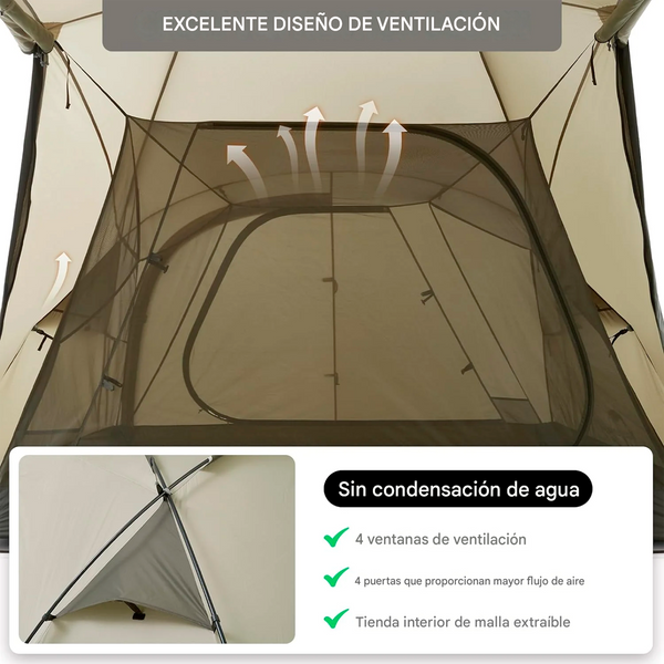 Tienda de Campaña de Doble Capa para 4 Estaciones Naturehike