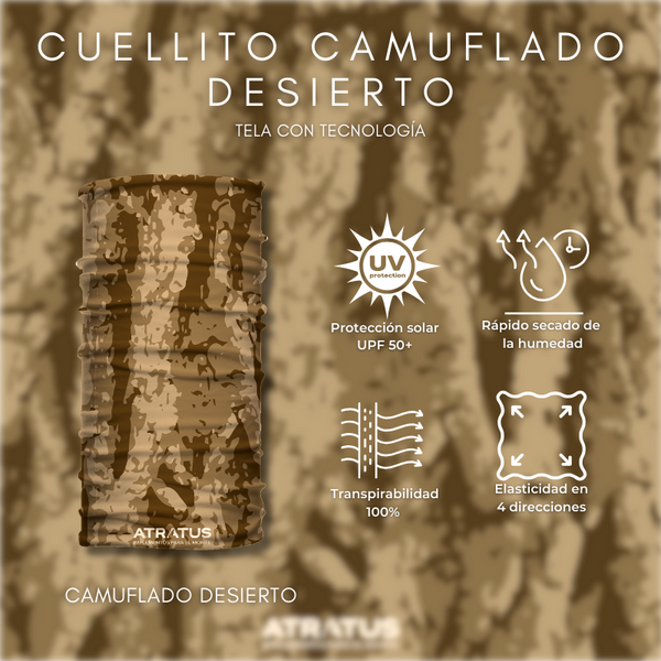 Cuello Tipo Buff Estampados de Camuflaje