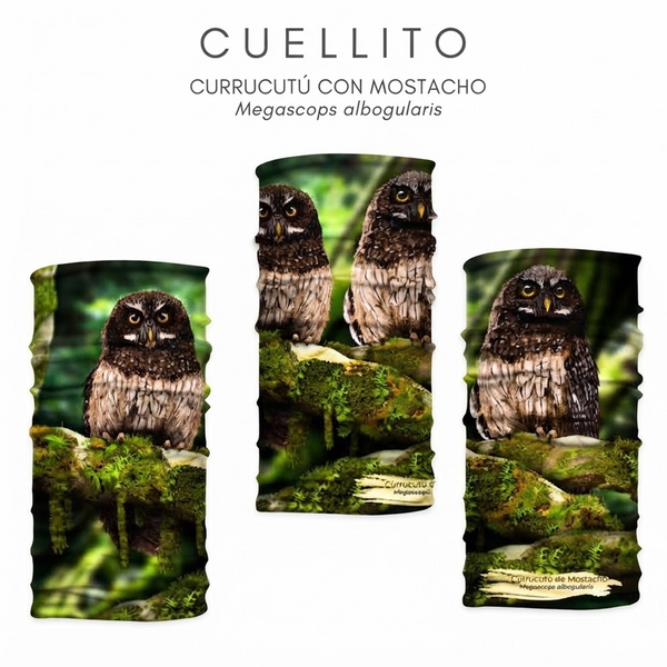 Cuellos Tipo Buff Estampados de Aves Atratus 