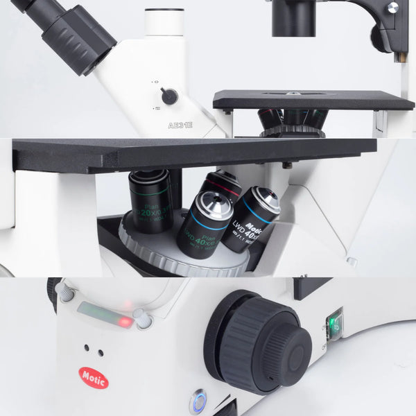 Microscopio Invertido Trinocular Motic AE31E con Filtros FITC y TRITC