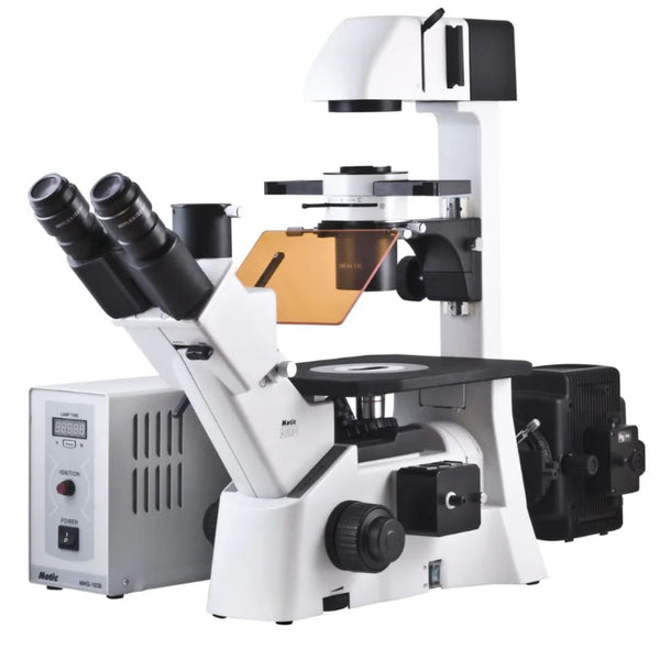 Microscopio Invertido Trinocular Motic AE31E con Filtros FITC y TRITC