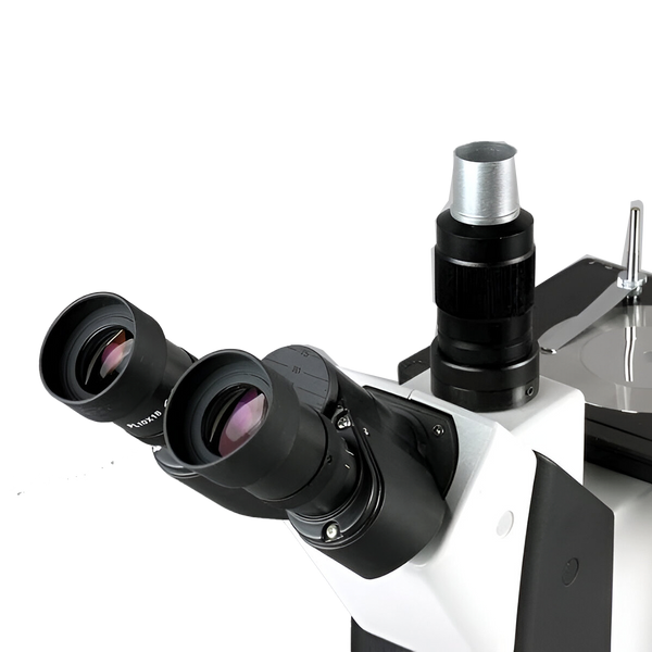 Microscopio Metalúrgico Invertido Trinocular Amscope 50X-1250X + Cámara 10 MP
