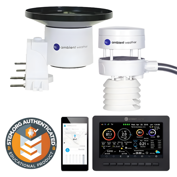 Estación Meteorológica Inteligente Profesional Ambient Weather Ultrasónica WS-5000, Alimentación por Cable