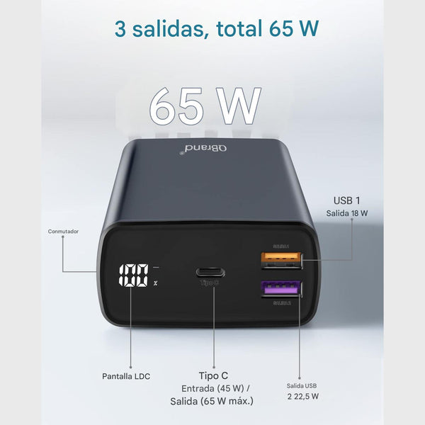 Batería de Reserva 65 W, 30000 mAh-Descontinuado