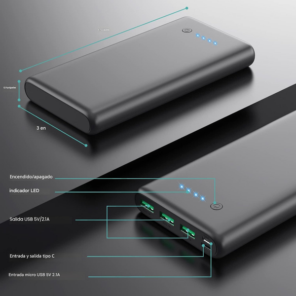 Bateria de Reserva de 36800 mAh
