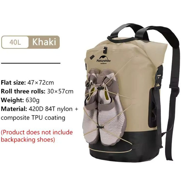 Bolsa Impermeable Naturehike TB03 hasta 40L de Capacidad