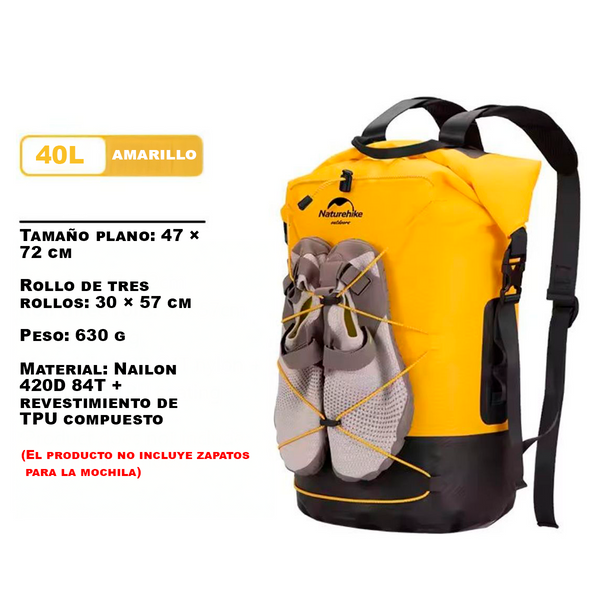 Bolsa Impermeável Naturehike TB03 até 40 L de Capacidade