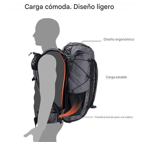 Bolsa de Montaña Multifuncional con Funda para Lluvia Naturehike hasta 60+5L