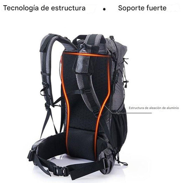 Bolsa de Montaña Multifuncional con Funda para Lluvia Naturehike hasta 60+5L