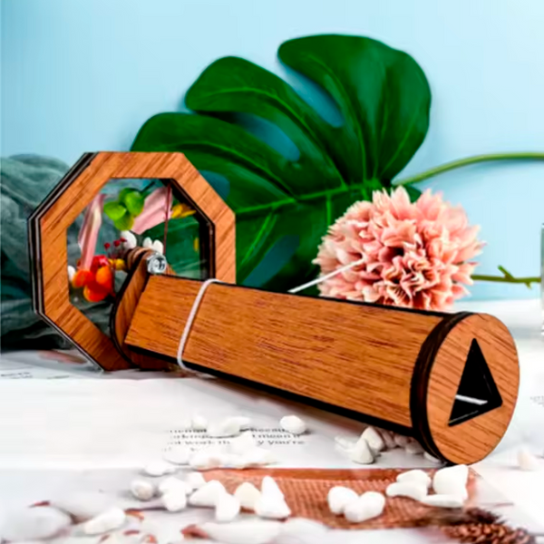 Caleidoscopio de Madera DIY (+3)