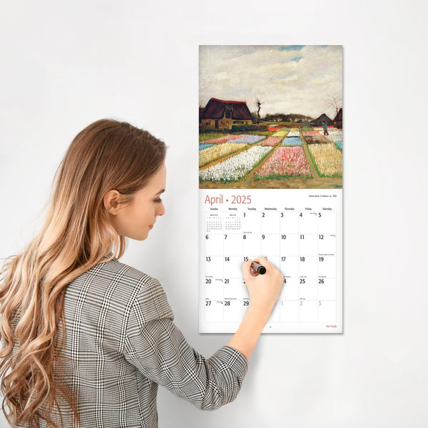 Calendario Mensual de Pared 2025 Vincent van Gogh