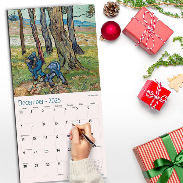 Calendario Mensual de Pared 2025 Vincent van Gogh