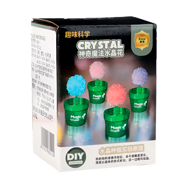 Experimento Científico de Plantación de Cristal DIY Creativo en Forma de Flor de Árbol de Cristal Divertido de Conjunto de Experimento Padre-Hijo de Color Aleatorio (+6)