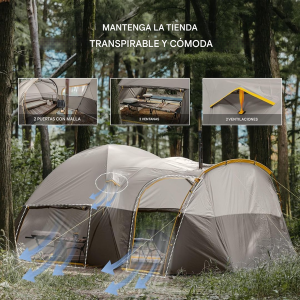 Carpa para Acampar NatureHike KOTA 6 para 6 Personas