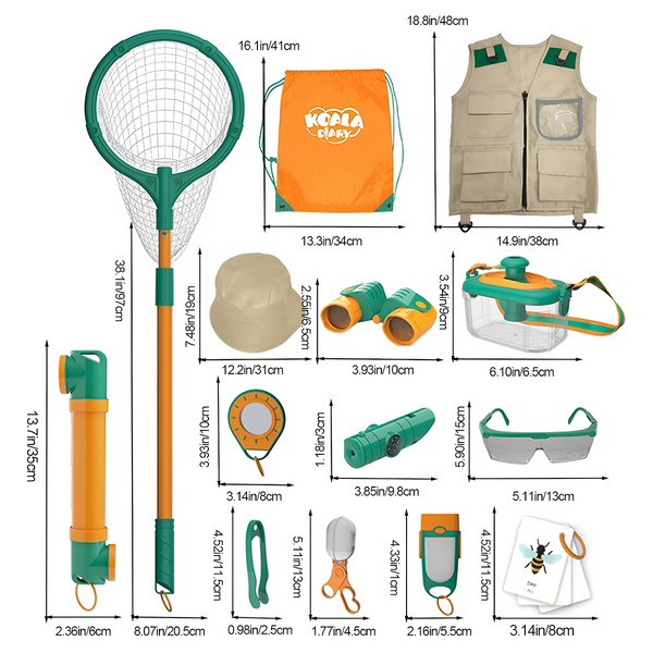 Conjunto de Juguetes de Exploración de la Naturaleza al Aire Libre de Caja de Insectos y Observación Infantil de Juguetes de Campamento de Estímulo al Interés (+3)