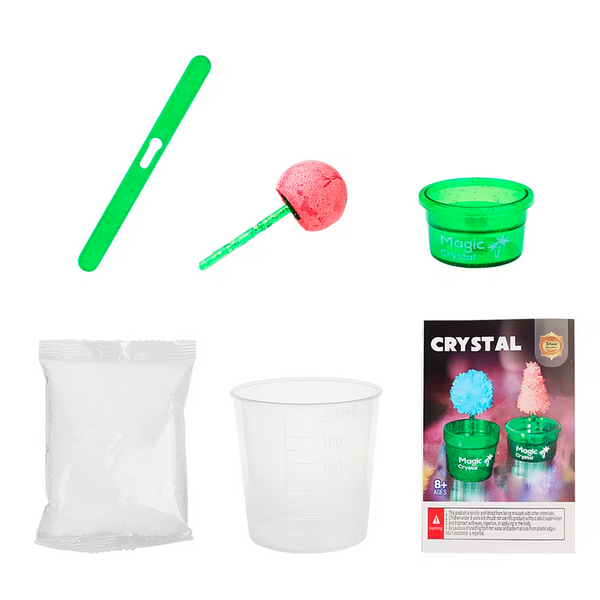 Experimento Científico de Plantación de Cristal DIY Creativo en Forma de Flor de Árbol de Cristal Divertido de Conjunto de Experimento Padre-Hijo de Color Aleatorio (+6)