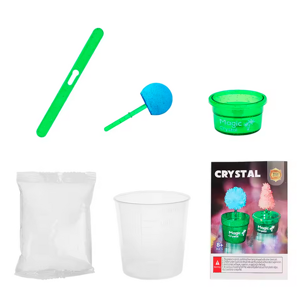 Experimento Científico de Plantación de Cristal DIY Creativo en Forma de Flor de Árbol de Cristal Divertido de Conjunto de Experimento Padre-Hijo de Color Aleatorio (+6)