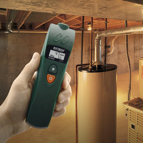 Medidor de Monóxido de Carbono Extech CO15 con Sensor Electroquímico hasta 999 ppm