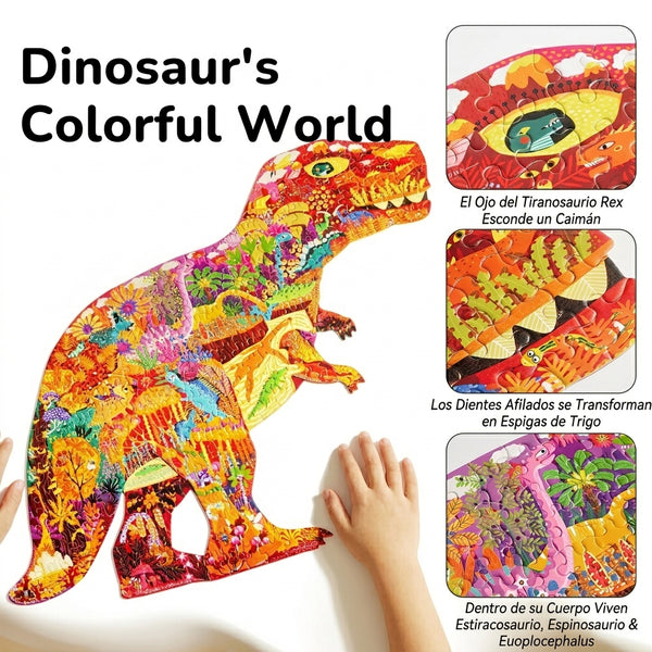 Rompecabezas Mundo de Dinosaurios de 280 Piezas para (+6)
