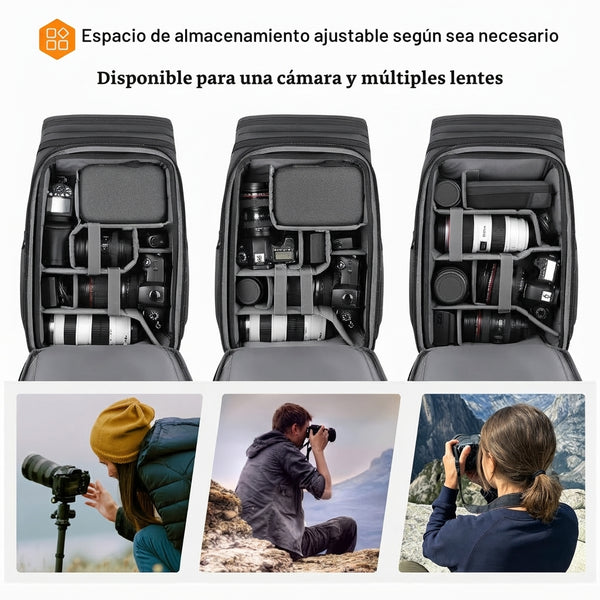 Mochila para Equipo Fotográfico y Portátil MOSISO con Soporte para Trípode