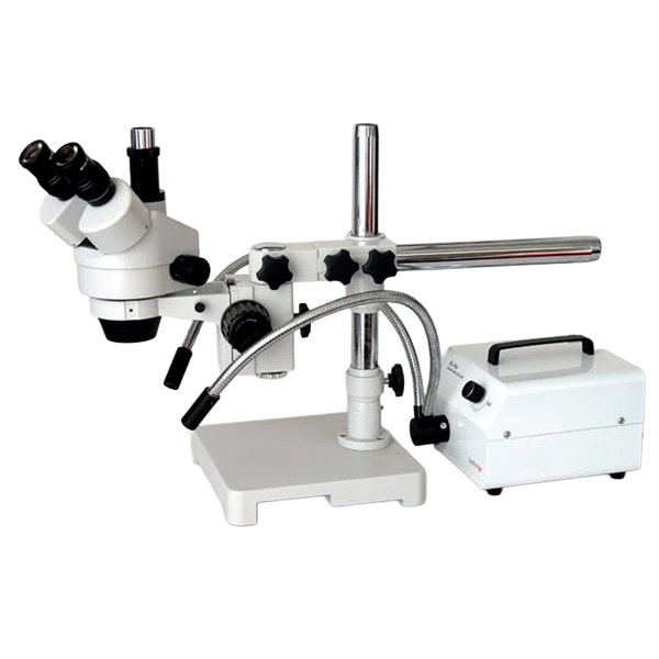 Iluminador de Fibra Óptica AmScope de 150W con Cuello de Ganso Doble