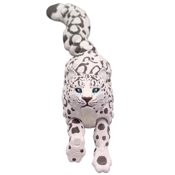 Juguete de Simulación de Leopardo de las Nieve impresas en 3D Articulado (+3)