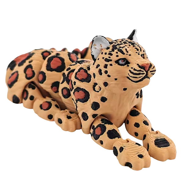 Juguete de Simulación de Leopardo de las Nieve impresas en 3D Articulado (+3)