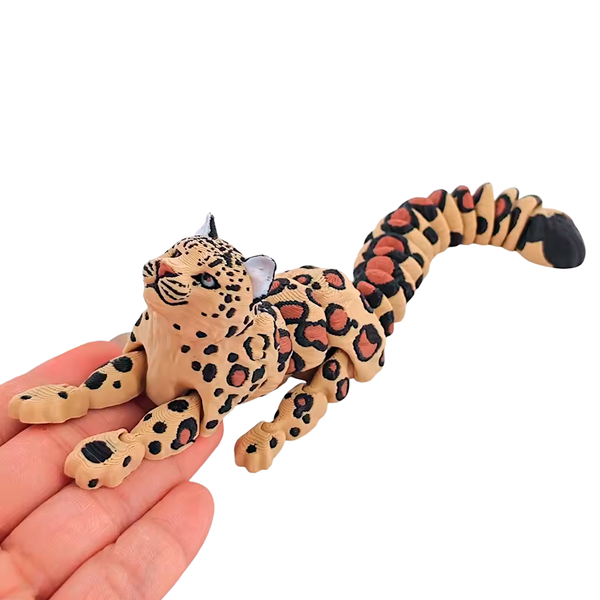Juguete de Simulación de Leopardo de las Nieve impresas en 3D Articulado (+3)