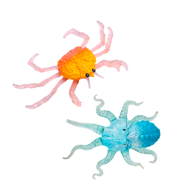 Juguete de Simulación en Silicona de Pulpo y Cangrejo (+3)