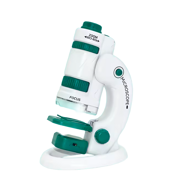 Kit de Microscopio Portátil 60×-120×/180× para Aprendizaje Científico (+6)