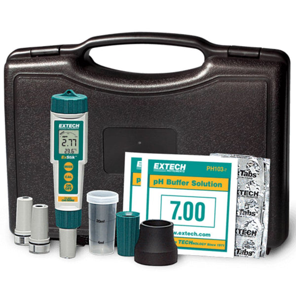 Kit de Medición de Cloro, pH, ORP y Temperatura Extech EX900 ExStik 4 en 1