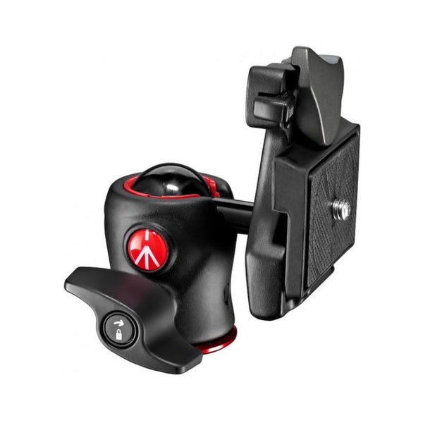 MH490-BH - Cabezal de Bola Central Manfrotto con Montaje de Zapata Fría Versátiles para Fotógrafos y Videógrafos