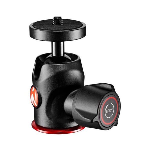MH490-BH - Cabezal de Bola Central Manfrotto con Montaje de Zapata Fría Versátiles para Fotógrafos y Videógrafos