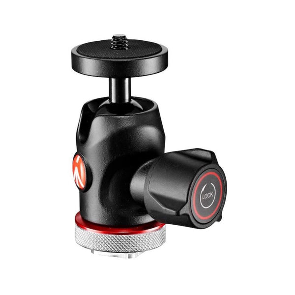 MH492LCD-BHUS - Cabezal de Bola Central Manfrotto con Montaje de Zapata Fría Versátiles para Fotógrafos y Videógrafos