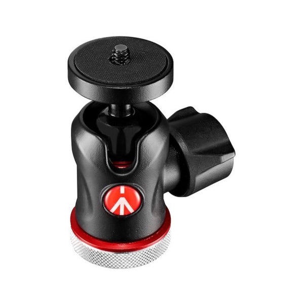 MH492LCD-BHUS - Cabezal de Bola Central Manfrotto con Montaje de Zapata Fría Versátiles para Fotógrafos y Videógrafos