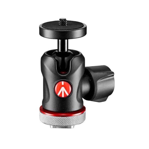MH492LCD-BHUS - Cabezal de Bola Central Manfrotto con Montaje de Zapata Fría Versátiles para Fotógrafos y Videógrafos