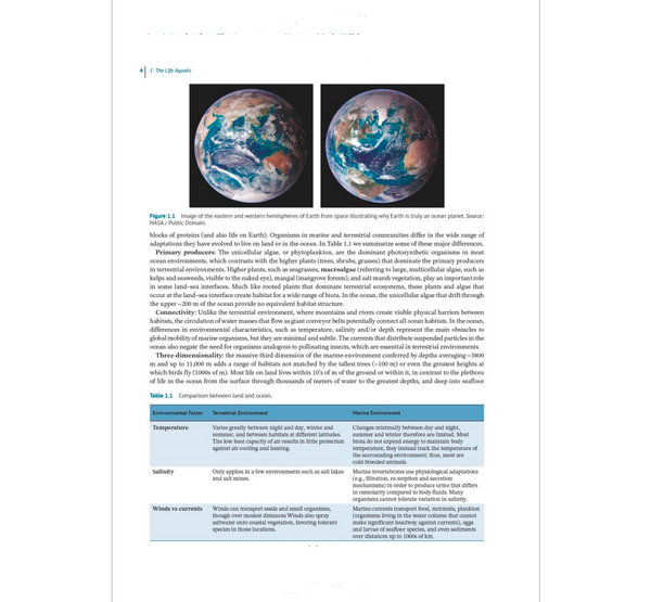 Marine Biology: Comparative Ecology of Planet Ocean