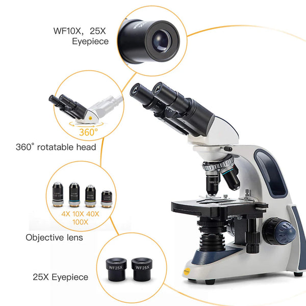 Microscopios Binoculares Compuestos 40X-2500X SWIFT