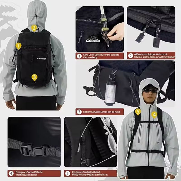 Mochila Naturehike Helium de Gran Capacidad de 25L y 30L