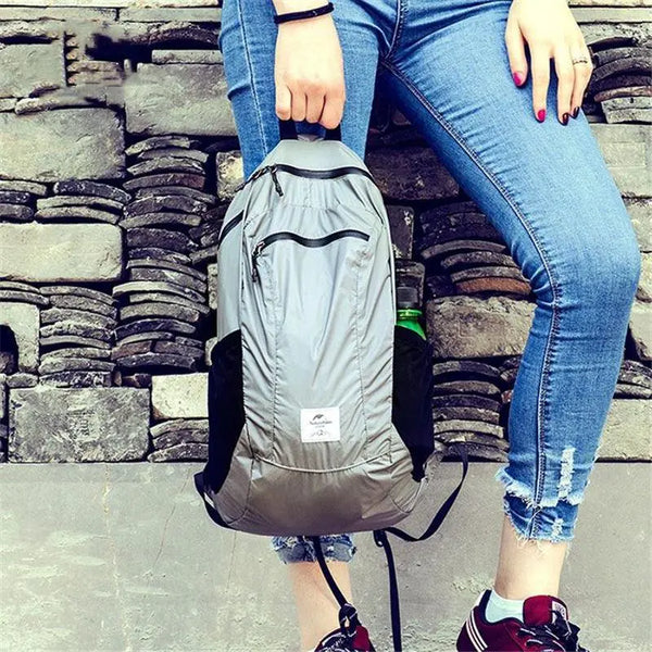 Mochila Plegable Naturehike de 18L con Tela Impermeable 30D y Cremallera YKK Sellada