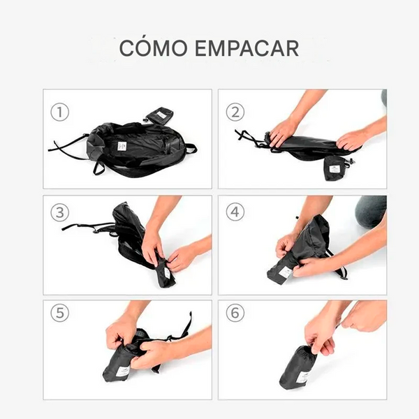 Mochila Plegable Naturehike de 18L con Tela Impermeable 30D y Cremallera YKK Sellada