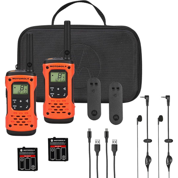 Radio Bidireccional Motorola T605 H2O hasta 35 Millas, 22 Canales
