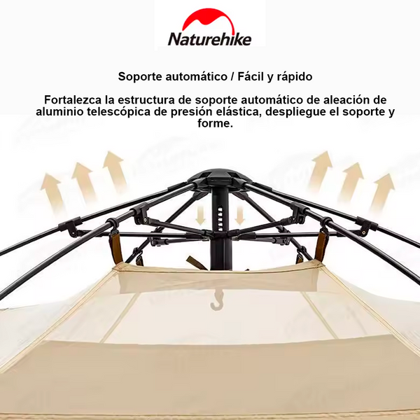 Naturehike Carpa Automática Ducha Separación Seco y Húmedo Camping Viaje Vestidor Refugio Baño Portátil