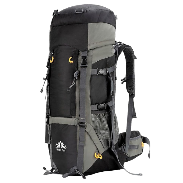 Morrales de Senderismo Night Cat con Marco Interno y Funda Impermeable de Capacidad desde 70 L