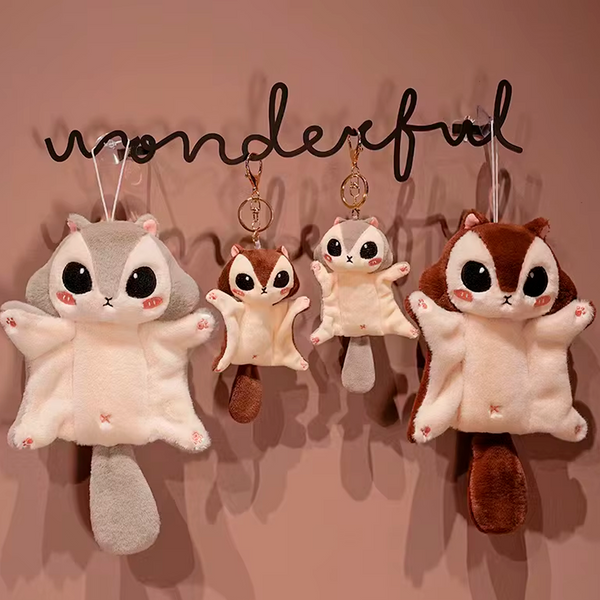 Peluche de Ardilla Voladora en Formato Llavero Pequeño (+3)